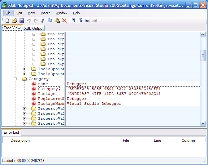 microsoft xml notepad 1.5