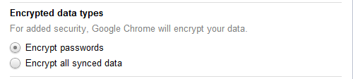 Default Encryption Setting